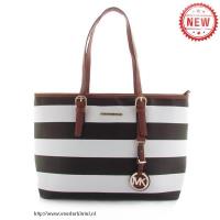 michael kors striped reizen groot zwart wit bakken Winkel Den Haag c67zs185